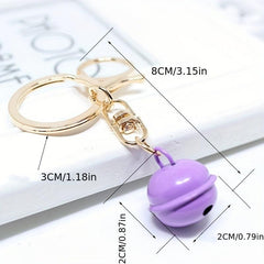 Candy Metal Cartoon Bell Keychain Bag Pendant Key Ring