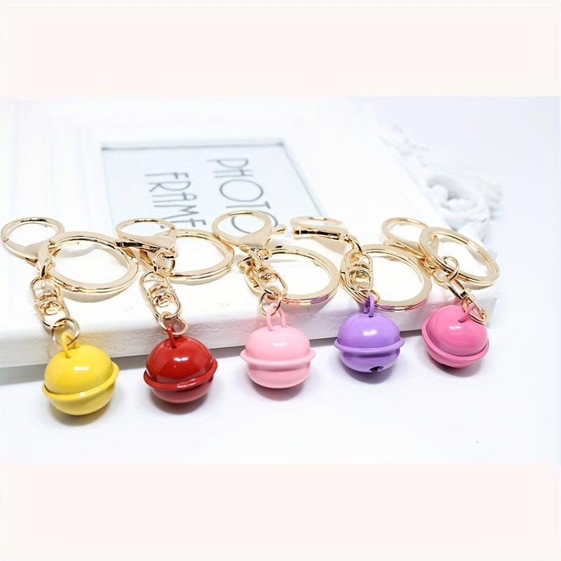 Candy Metal Cartoon Bell Keychain Bag Pendant Key Ring