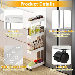 Countertop Seam Storage Shelf Removable Trolley Slot Bathroom Storage Shelf
