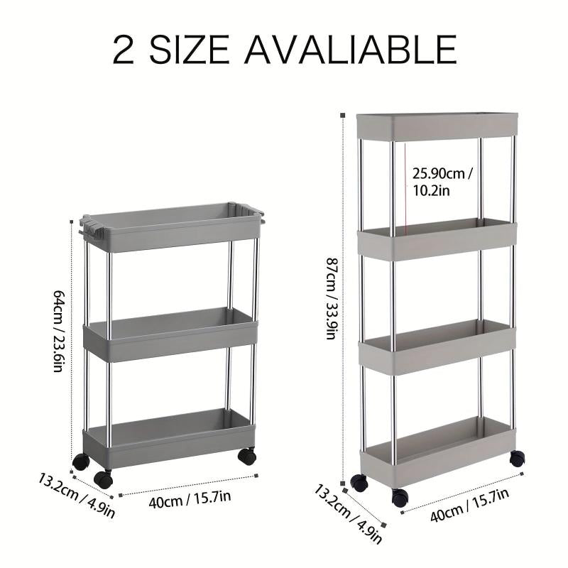 Countertop Seam Storage Shelf Removable Trolley Slot Bathroom Storage Shelf