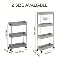 Countertop Seam Storage Shelf Removable Trolley Slot Bathroom Storage Shelf