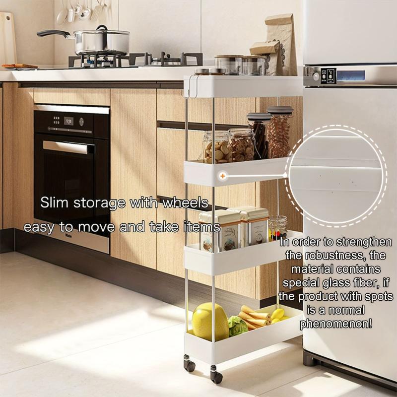 Countertop Seam Storage Shelf Removable Trolley Slot Bathroom Storage Shelf
