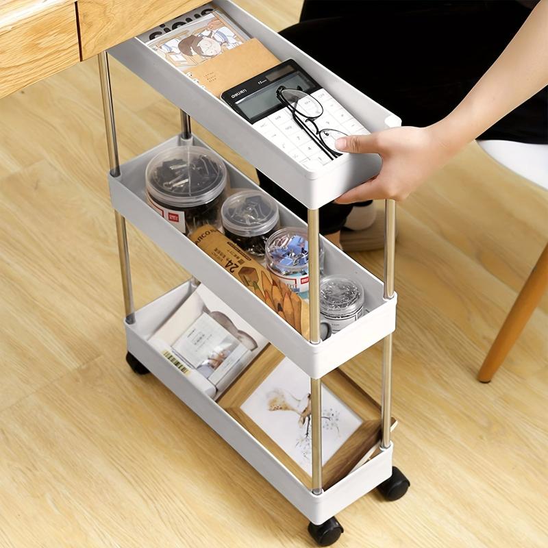 Countertop Seam Storage Shelf Removable Trolley Slot Bathroom Storage Shelf