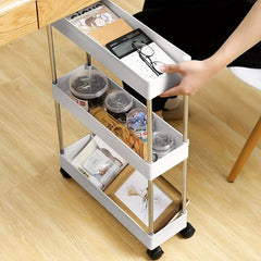 Countertop Seam Storage Shelf Removable Trolley Slot Bathroom Storage Shelf
