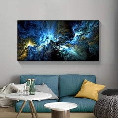 Geometric Clouds Abstract Painting Canvas Art Wall Decor