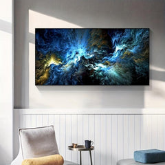 Geometric Clouds Abstract Painting Canvas Art Wall Decor