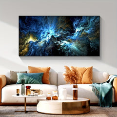 Geometric Clouds Abstract Painting Canvas Art Wall Decor