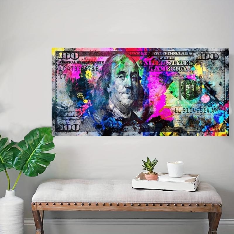 Modern Artistic Creativity US 100 Banknote Home Decor Canvas Painting
