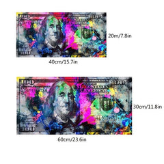 Modern Artistic Creativity US 100 Banknote Home Decor Canvas Painting