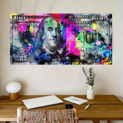 Modern Artistic Creativity US 100 Banknote Home Decor Canvas Painting