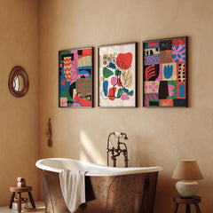 Modern Abstract Cartoon Art Geometric Patterns Canvas Prints