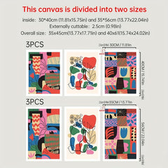 Modern Abstract Cartoon Art Geometric Patterns Canvas Prints