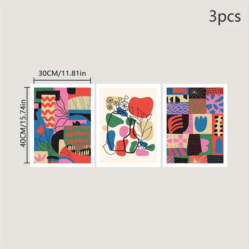 Modern Abstract Cartoon Art Geometric Patterns Canvas Prints