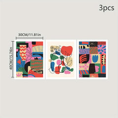 Modern Abstract Cartoon Art Geometric Patterns Canvas Prints