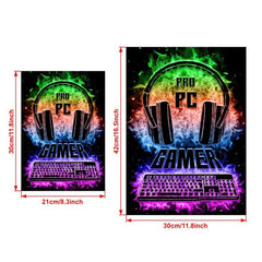 Neon Light Game Controller Painting On Canvas Wall Art