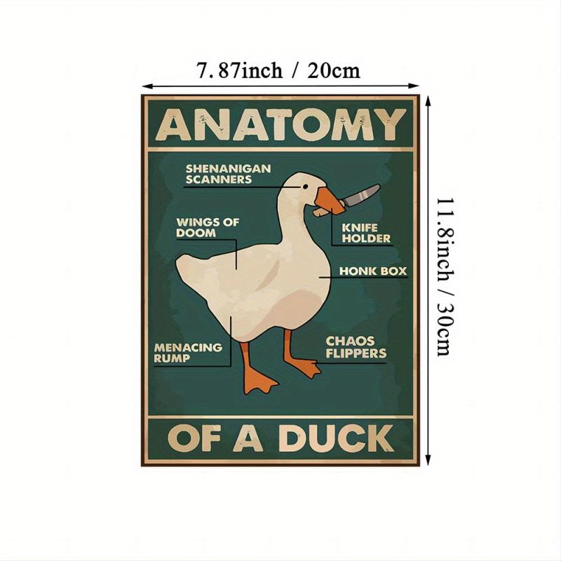 Duck Wall Canvas Animal Picture Anatomical Analysis Painting Poster