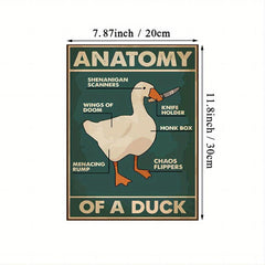 Duck Wall Canvas Animal Picture Anatomical Analysis Painting Poster
