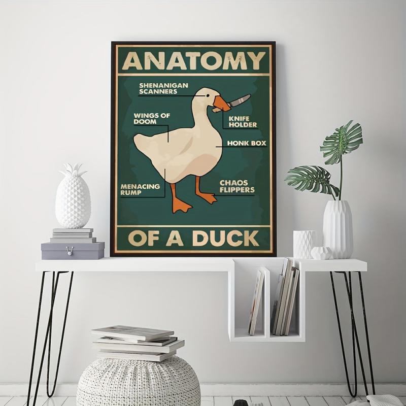 Duck Wall Canvas Animal Picture Anatomical Analysis Painting Poster