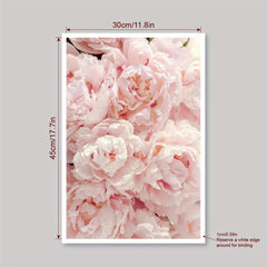 Romantic Pink Flowers Canvas Wall Art for Home Decor