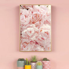 Romantic Pink Flowers Canvas Wall Art for Home Decor