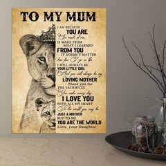 Inspirational Lion Canvas Painting for Mum
