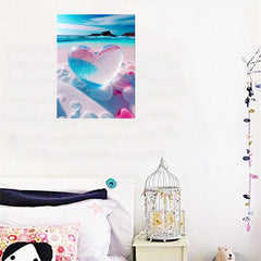 Love Beach Diamond Painting Kit - Full Drill Rhinestone Embroidery Landscape