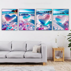 Love Beach Diamond Painting Kit - Full Drill Rhinestone Embroidery Landscape