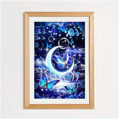 5D DIY Diamond Painting Dream Catcher Butterfly Moon Flowers Landscape
