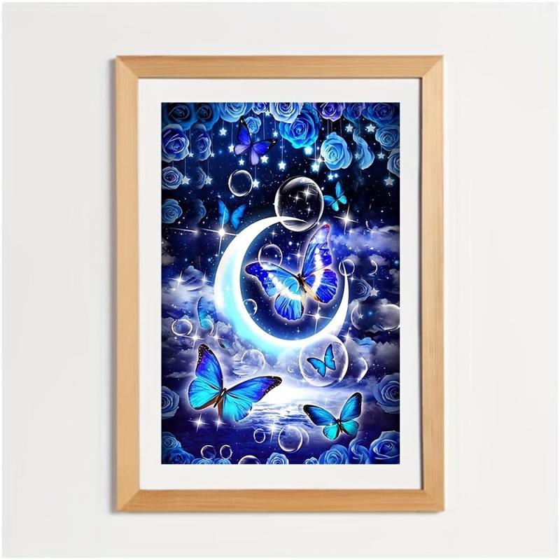 5D DIY Diamond Painting Dream Catcher Butterfly Moon Flowers Landscape