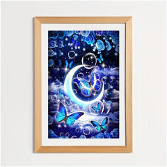 5D DIY Diamond Painting Dream Catcher Butterfly Moon Flowers Landscape