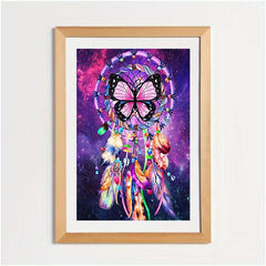 5D DIY Diamond Painting Dream Catcher Butterfly Moon Flowers Landscape