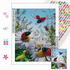 Ladybug Sunflower Diamond Painting for Home Office Wall Decor