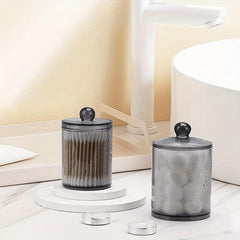 4pcs Qtip Holder Bathroom Organizer Storage Containers with Lids