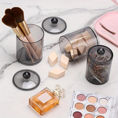 4pcs Qtip Holder Bathroom Organizer Storage Containers with Lids