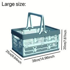 Portable Folding Storage Basket Large Capacity Food Snack Storage