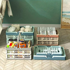 Portable Folding Storage Basket Large Capacity Food Snack Storage