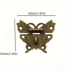 Vintage Latch Hasp Clasp Lock Buckle Catch Mini Butterfly Clasp Case Lock
