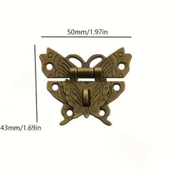 Vintage Latch Hasp Clasp Lock Buckle Catch Mini Butterfly Clasp Case Lock