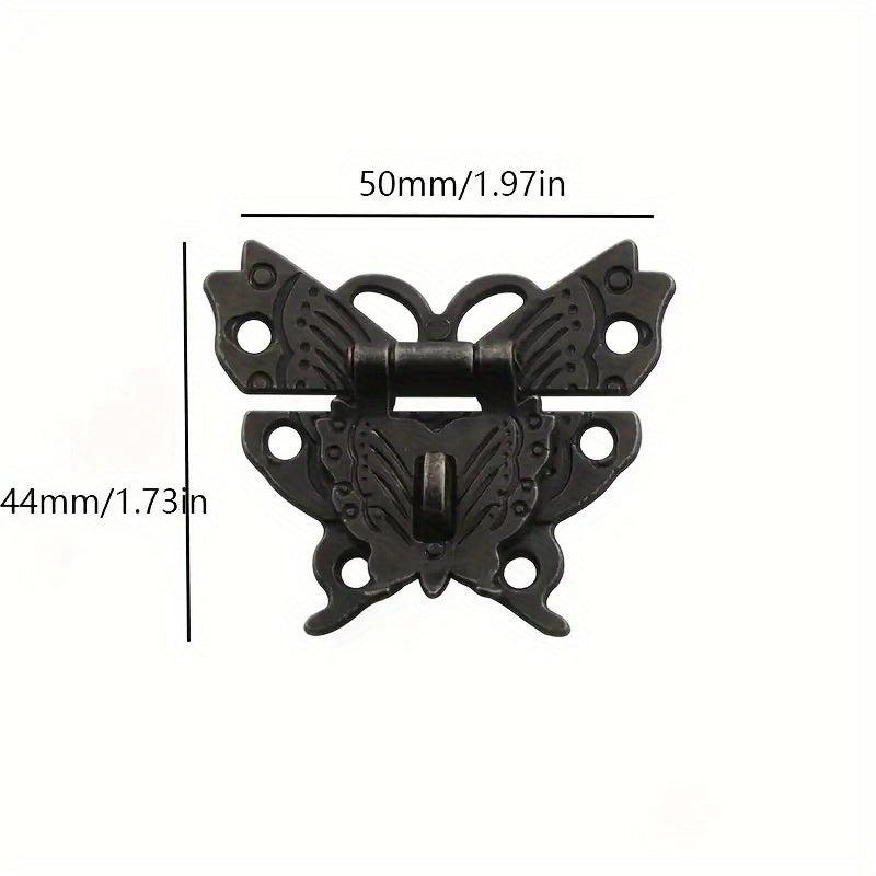 Vintage Latch Hasp Clasp Lock Buckle Catch Mini Butterfly Clasp Case Lock