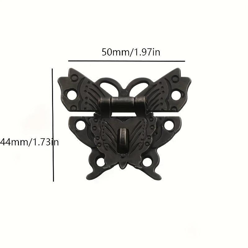 Vintage Latch Hasp Clasp Lock Buckle Catch Mini Butterfly Clasp Case Lock