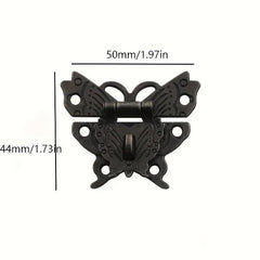 Vintage Latch Hasp Clasp Lock Buckle Catch Mini Butterfly Clasp Case Lock