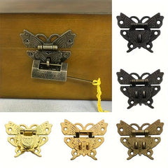 Vintage Latch Hasp Clasp Lock Buckle Catch Mini Butterfly Clasp Case Lock