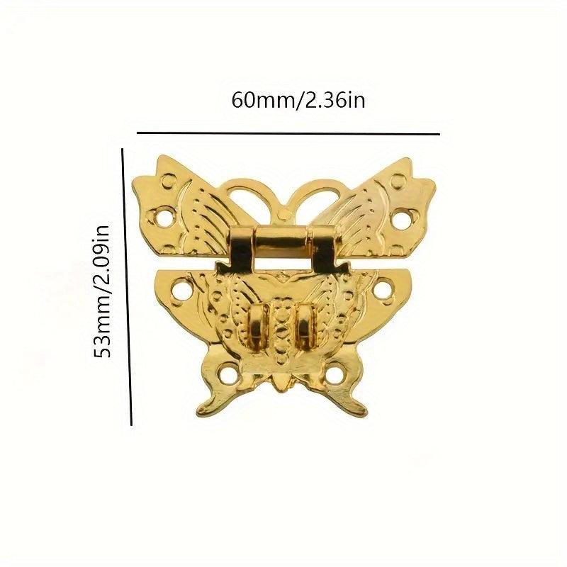 Vintage Latch Hasp Clasp Lock Buckle Catch Mini Butterfly Clasp Case Lock