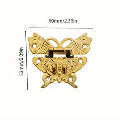 Vintage Latch Hasp Clasp Lock Buckle Catch Mini Butterfly Clasp Case Lock