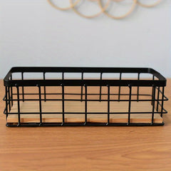 Farmhouse Metal Wire Basket Wall Mount Organizer