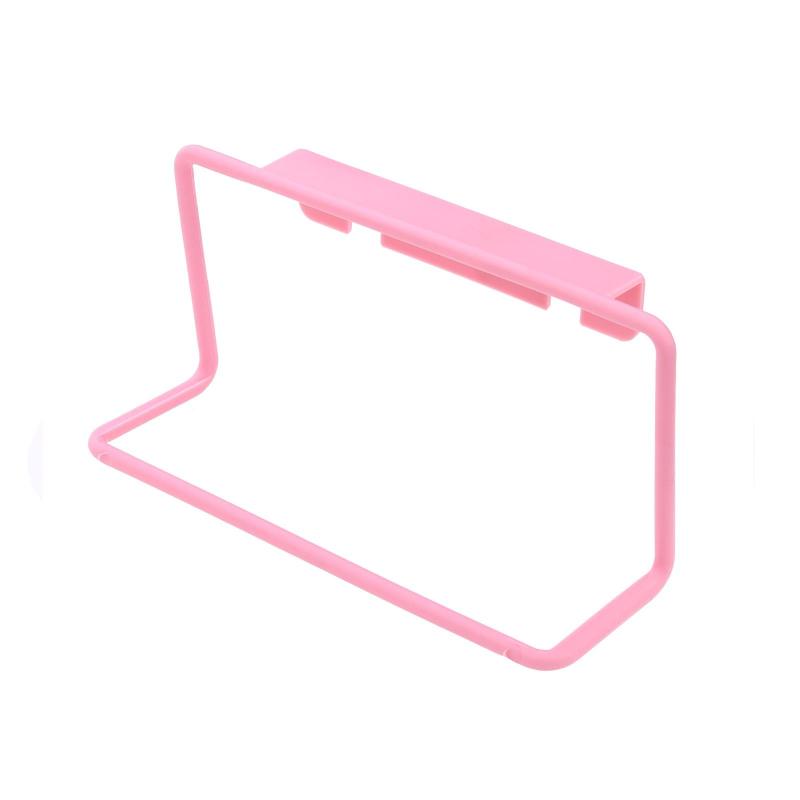 Plastic Bag Holder Multifunctional Towel Rack Cabinet Door Hanging Frame