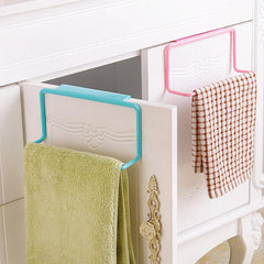 Plastic Bag Holder Multifunctional Towel Rack Cabinet Door Hanging Frame