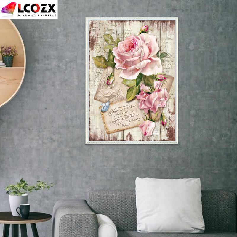 Flower Letter Rhinestone Painting Kit - DIY Diamond Art