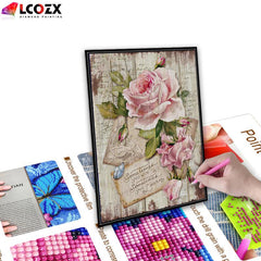 Flower Letter Rhinestone Painting Kit - DIY Diamond Art