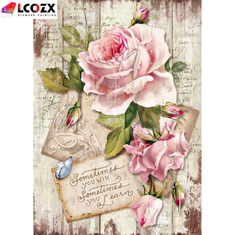 Flower Letter Rhinestone Painting Kit - DIY Diamond Art